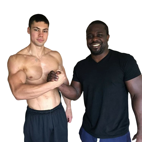 Eddie Marbell with his client Ivars Gereiko